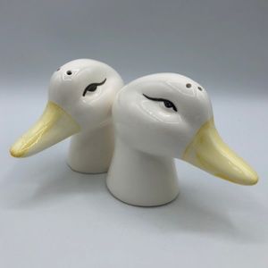 RARE FIND~ Geese or Duck Head Collectable Salt and Pepper Shakers~1980’s